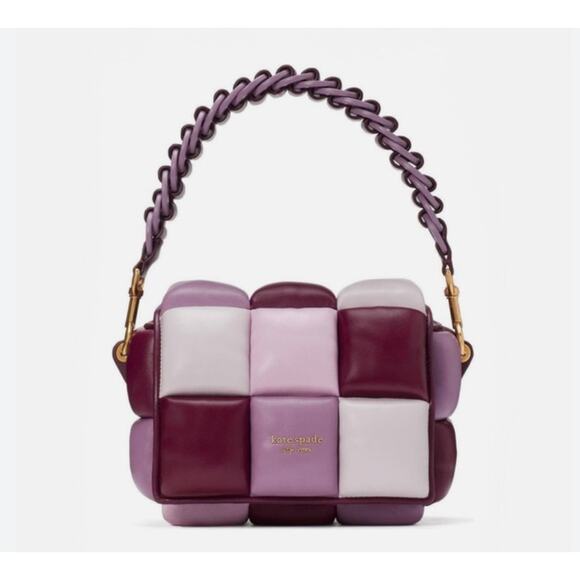 Kate Spade Boxxy Colorblocked Crossbody Bag, Purple Agate New in Box - Picture 1 of 8